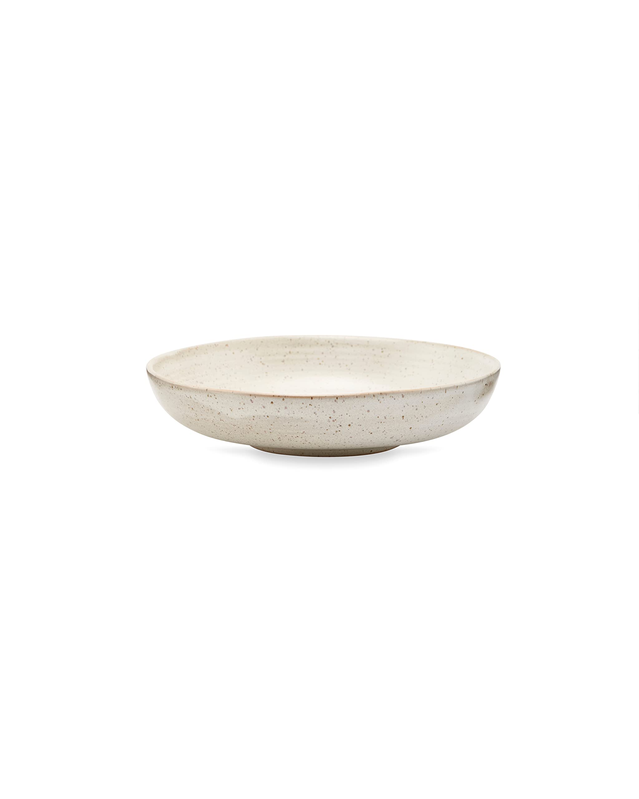 House Doctor Große Schale Pion Weiß | Steingut-Geschirr – Saltteller, Pastateller, Suppenteller | Dänisches Design für Hygge-Lebensgefühl, h: 4 cm, dia: 19 cm, Large, Creme weiß