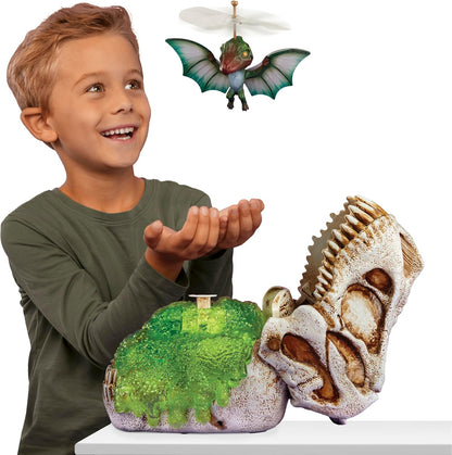 MGA Entertainment Gross-a-Saurus GrossMos Flying Dino Grün - Interaktives Dinosaurier-Spielzeug für Jungen und Mädchen, für Sammler und Kinder ab 6 Jahren