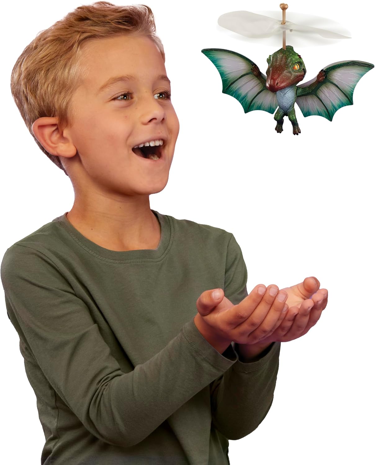 MGA Entertainment Gross-a-Saurus GrossMos Flying Dino Grün - Interaktives Dinosaurier-Spielzeug für Jungen und Mädchen, für Sammler und Kinder ab 6 Jahren