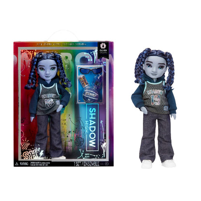 Rainbow High Shadow High Serie 3 - Oliver - Muñeca de Moda Azul - Niño - Conjunto de Moda y más de 10 Coloridos Accesorios de Juego - Ideal para niños de 4 a 12 años y coleccionistas