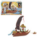 Mattel Disney Vaiana 2 Spielzeuge, Vaianas Abenteuerkanu-Spielset mit schwimmendem Kanu, kleiner Vaiana-Puppe, 1 Charakterfreund, 6 Spielbereichen und 10 Zubehörteilen, JBT78
