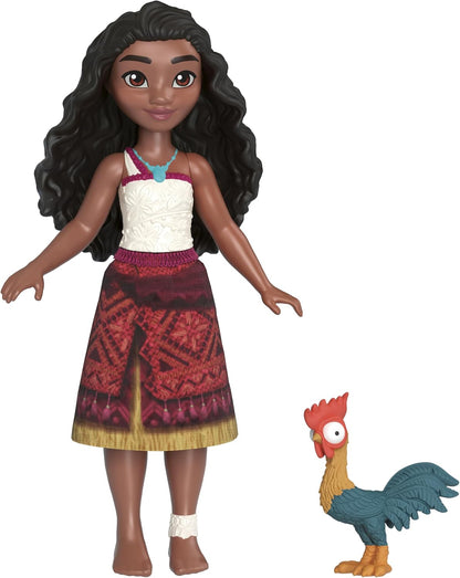Mattel Disney Vaiana 2 Spielzeuge, Vaianas Abenteuerkanu-Spielset mit schwimmendem Kanu, kleiner Vaiana-Puppe, 1 Charakterfreund, 6 Spielbereichen und 10 Zubehörteilen, JBT78
