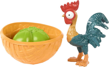Mattel Disney Vaiana 2 Spielzeuge, Schwesternset mit 2 Modepuppen im bekannten Look, Haustier Heihei, Kokosnuss- und Korbzubehörteile, inspiriert vom Film, JBT66