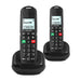 ALCATEL XL685 Duo - Telefono fisso cordless DECT Senior Formato XL - Display grafico ad alta leggibilità - Tasti grandi - Audio Boost - Vivavoce - Blocco chiamate - 2 portatili - Nero
