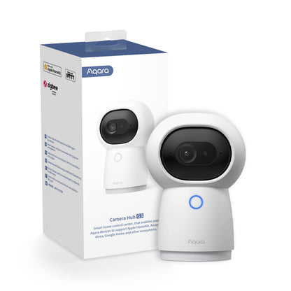 Aqara 2K beveiligingscamera Camera Hub G3 voor binnenshuis, AI gezichts- en gebaarherkenning, infrarood afstandsbediening, Pan en Tilt, werkt met HomeKit Secure Video, Alexa, Google Assistant, IFTTT