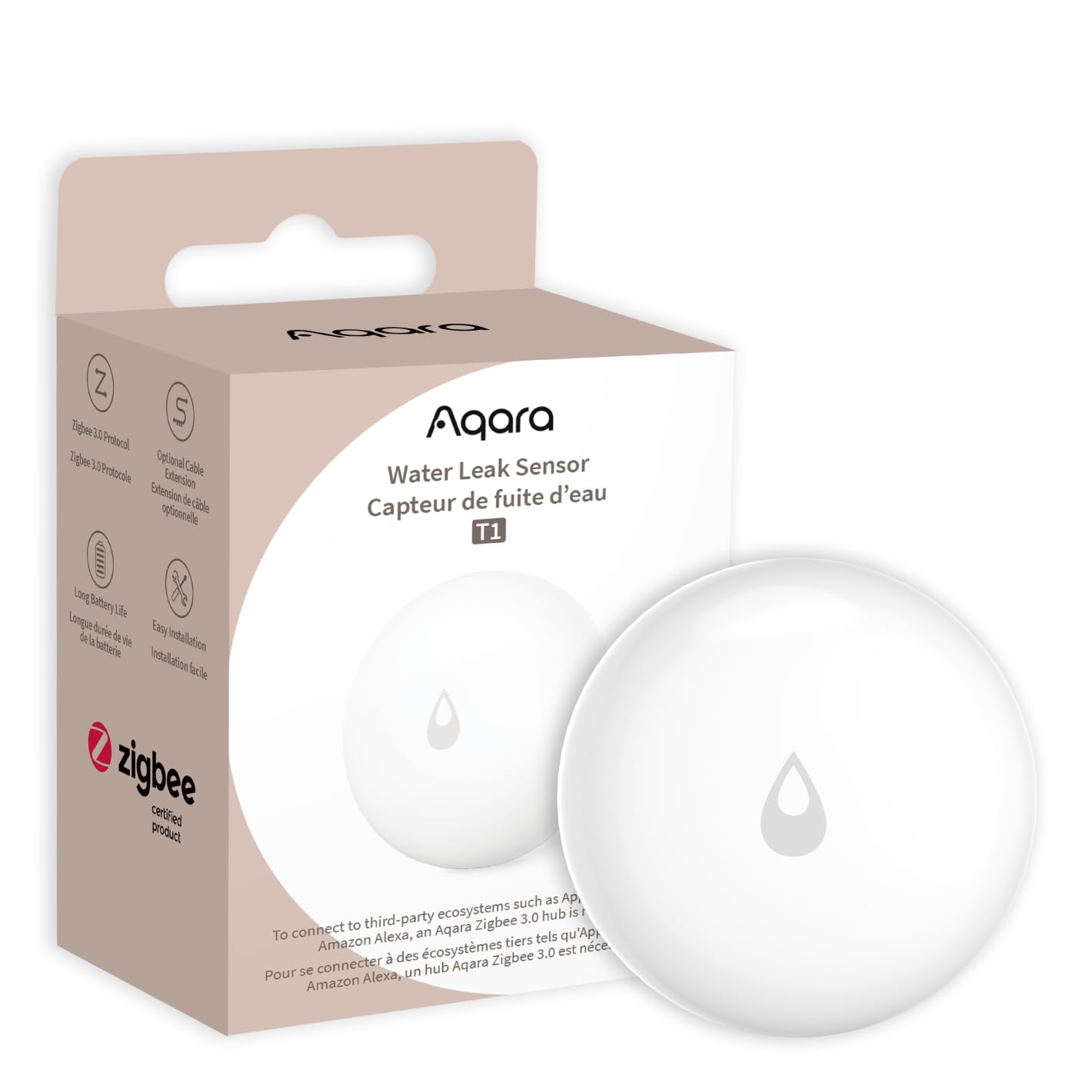 Aqara - Water Leak Sensor T1 - Protect Your Home From Water Damage