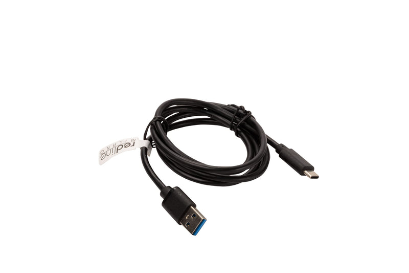 Redline USB A Stecker auf Typ C Kabel für Festplatte, Smartphone und Tablet, 2 Meter
