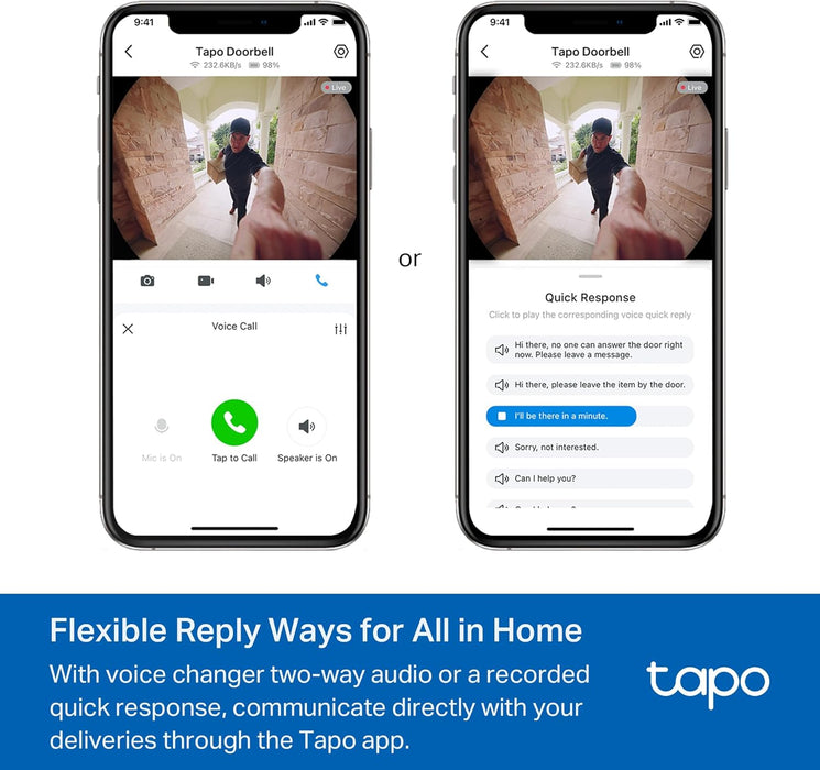 Tapo D235 V1 - Video Doorbell Camera Kit - Smart Doorbell - With Camera