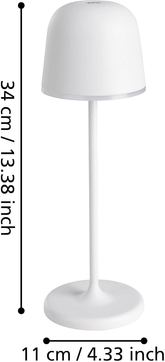 Eglo - Mannera Table Lamp - Gray - 34 Cm Tall, 11 Cm Diameter