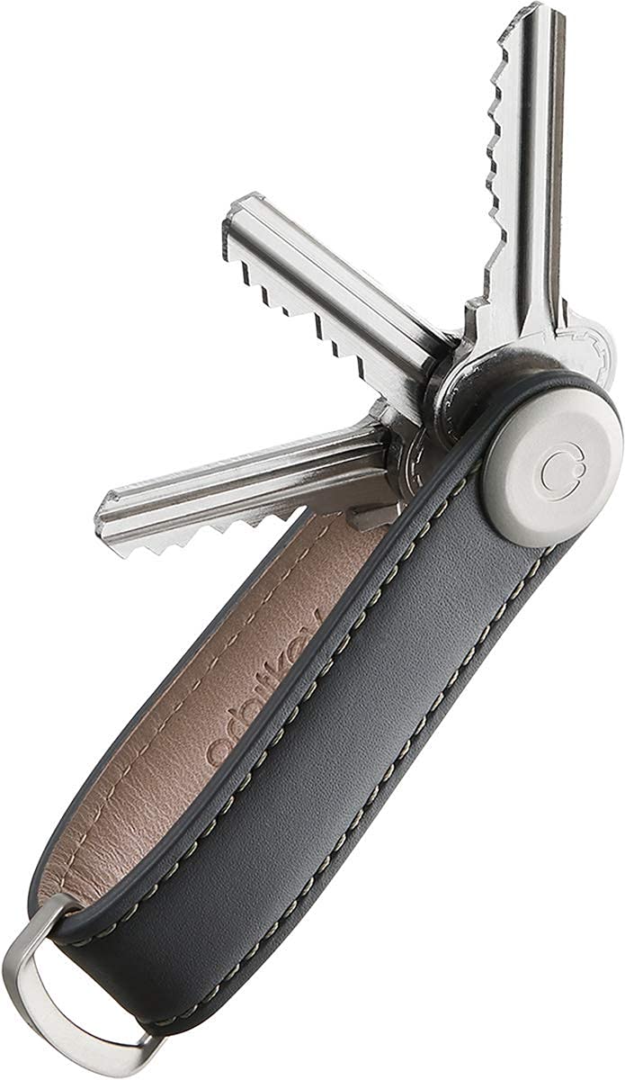 Orbitkey - Leather Key Organiser - Charcoal/Grey