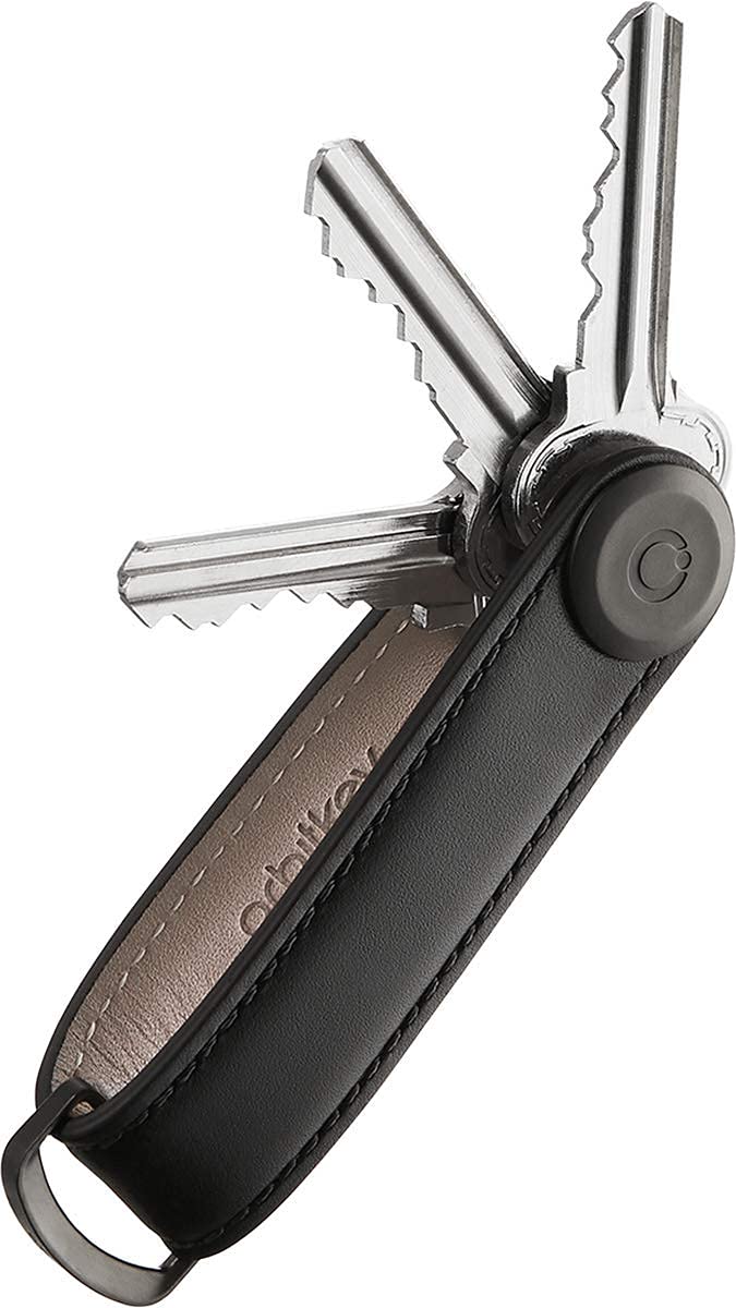 Orbitkey - Leather Key Organiser - Black/Black
