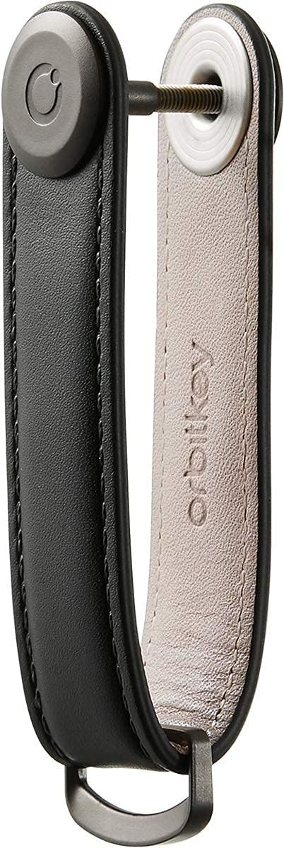 Orbitkey - Leather Key Organiser - Black/Black