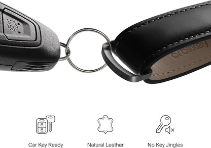 Orbitkey - Leather Key Organiser - Black/Black