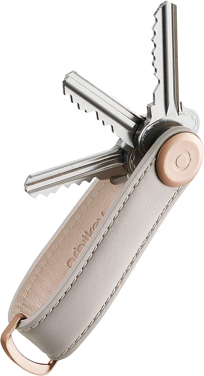 Orbitkey - Leather Key Organiser - Stone/Grey