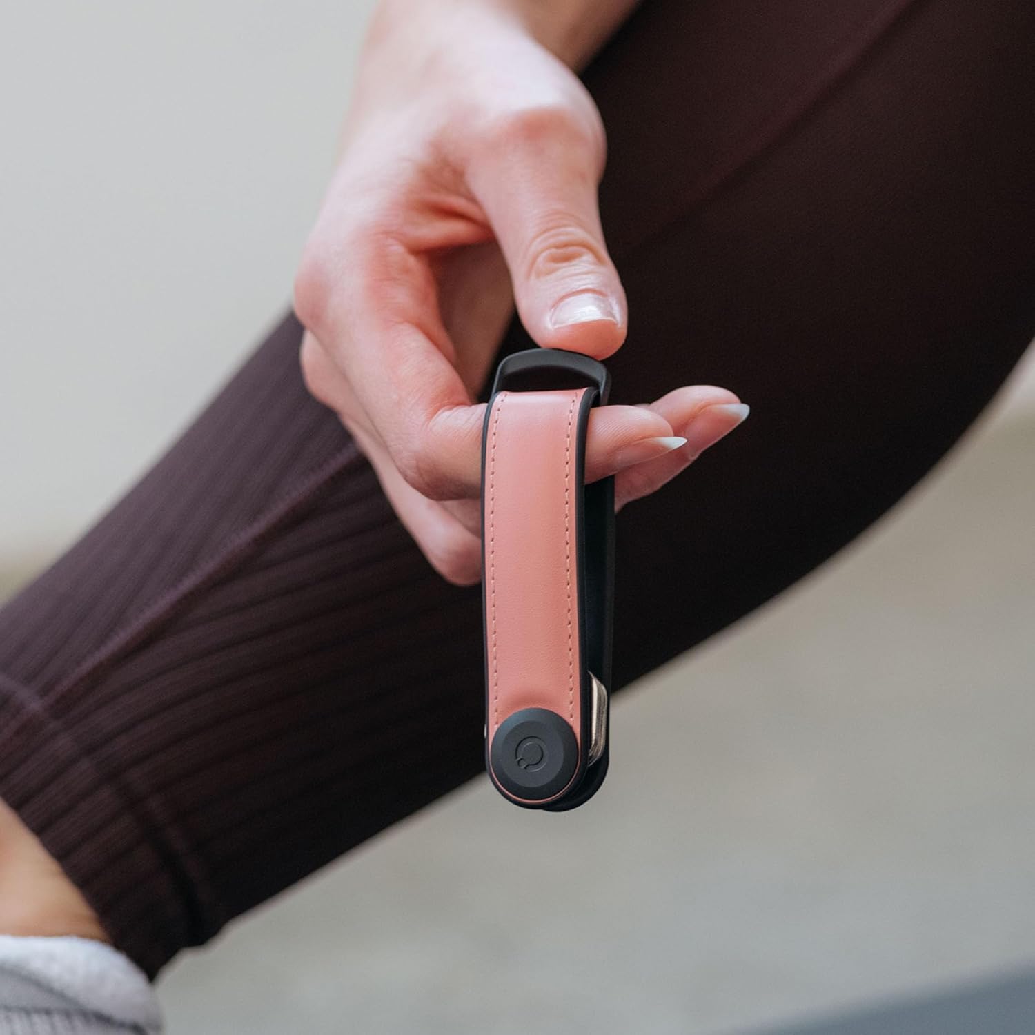 Orbitkey - Hybrid Leather Key Organiser - Pastel Pink