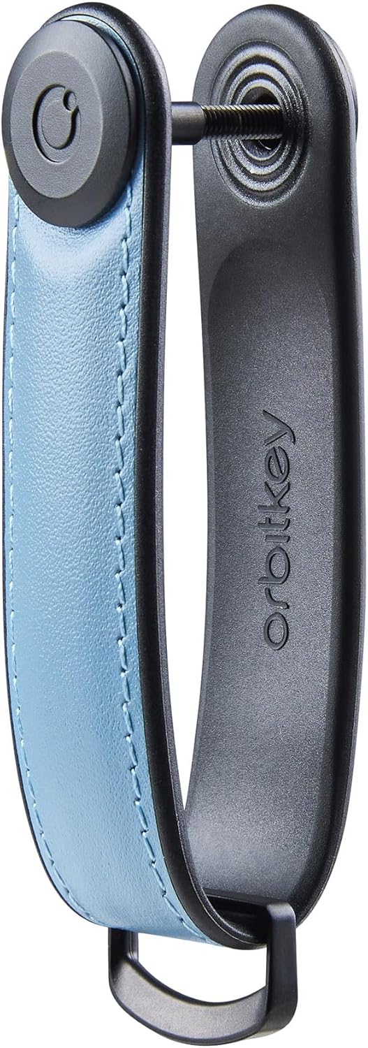 Orbitkey Key Organizer Hybrid Leather | Premium Nappa leather & TPU, Stainless Steel Locking Mechanism, Slim & Quiet Profile
