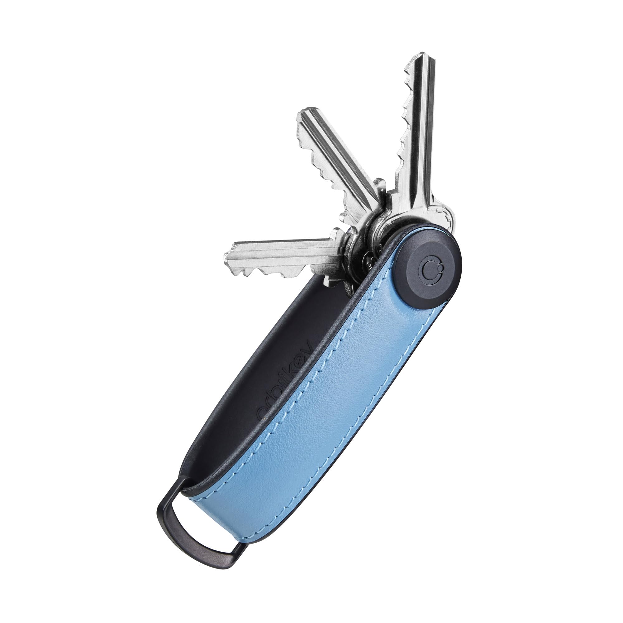 Orbitkey Key Organizer Hybrid Leather | Premium Nappa leather & TPU, Stainless Steel Locking Mechanism, Slim & Quiet Profile