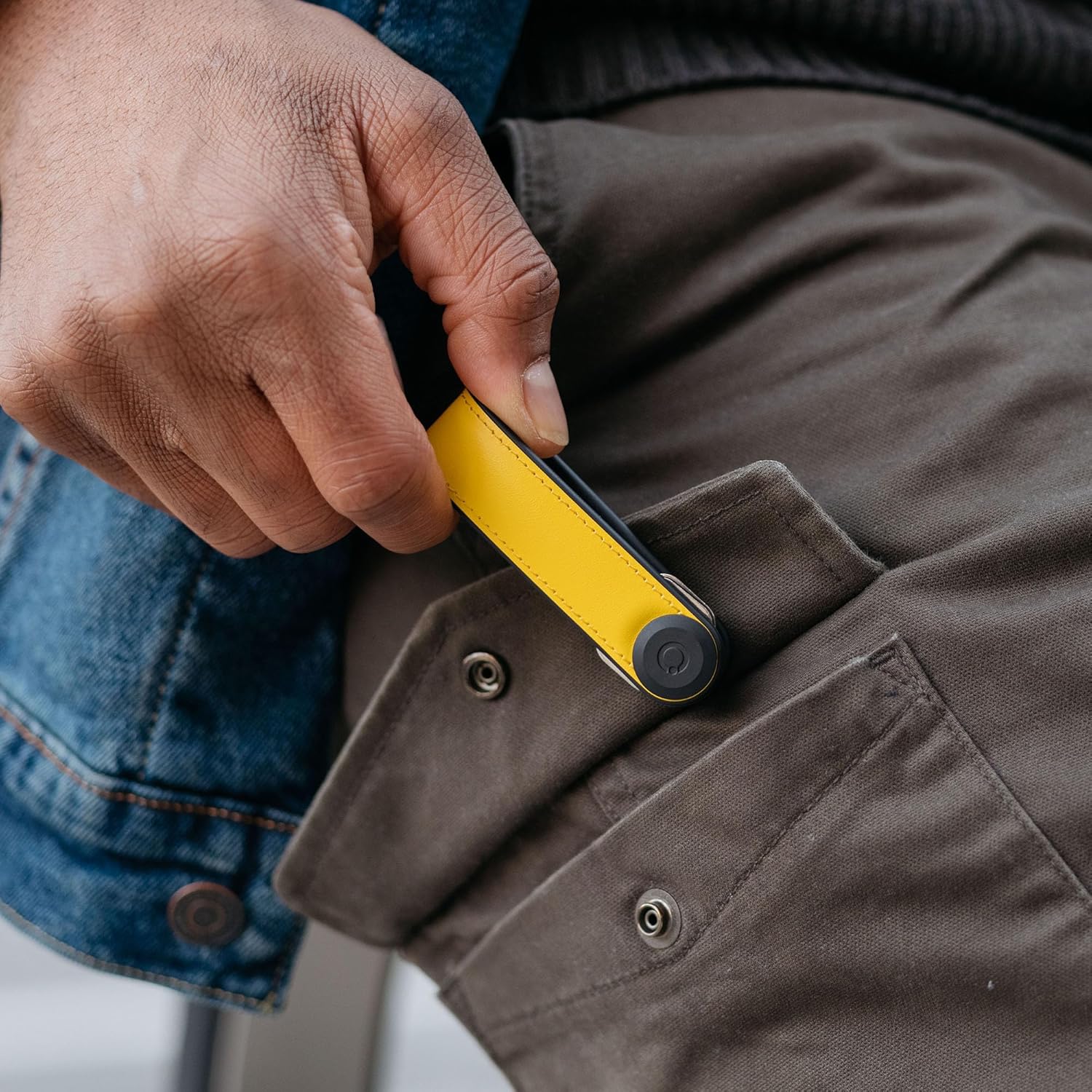 Orbitkey - Hybrid Leather Key Organiser - Solar Yellow