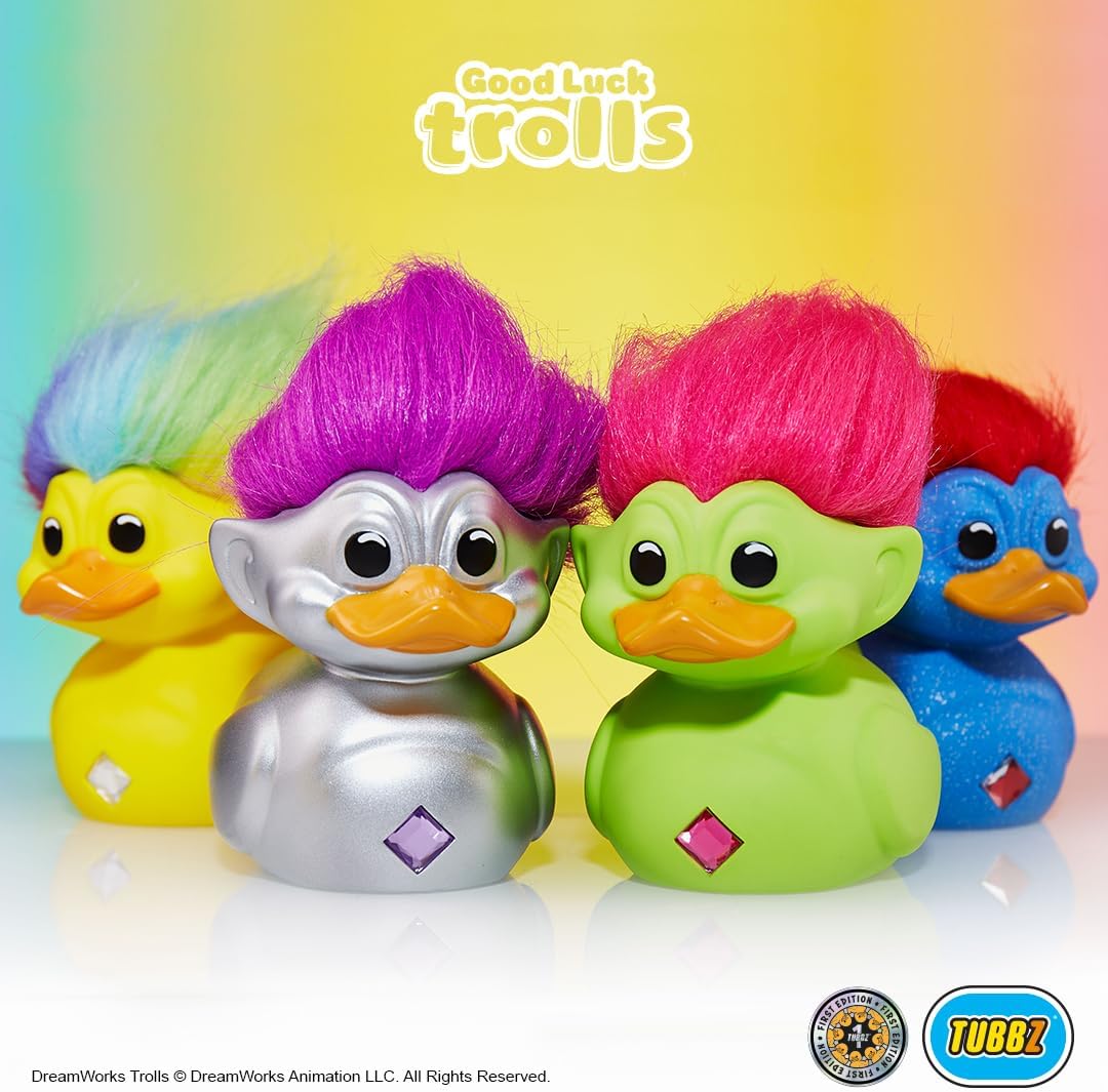 TUBBZ - Good Luck Trolls - Silver Troll with Purple Hair (1st Edition)