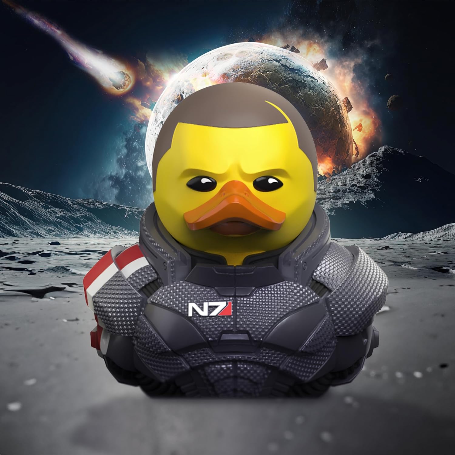 TUBBZ Erstausgabe: Mass Effect - Commander Shepard Männlich Ausgabe als Cosplaying-Gummiente Vinylfigur
