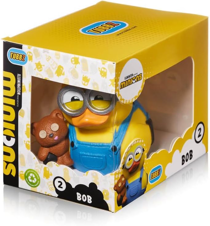 TUBBZ Boxed Edition Minions Bob Collectible Vinyl Rubber Duck Figure - Official Despicable Me 4 Merchandise - TV, Movies & Video Games