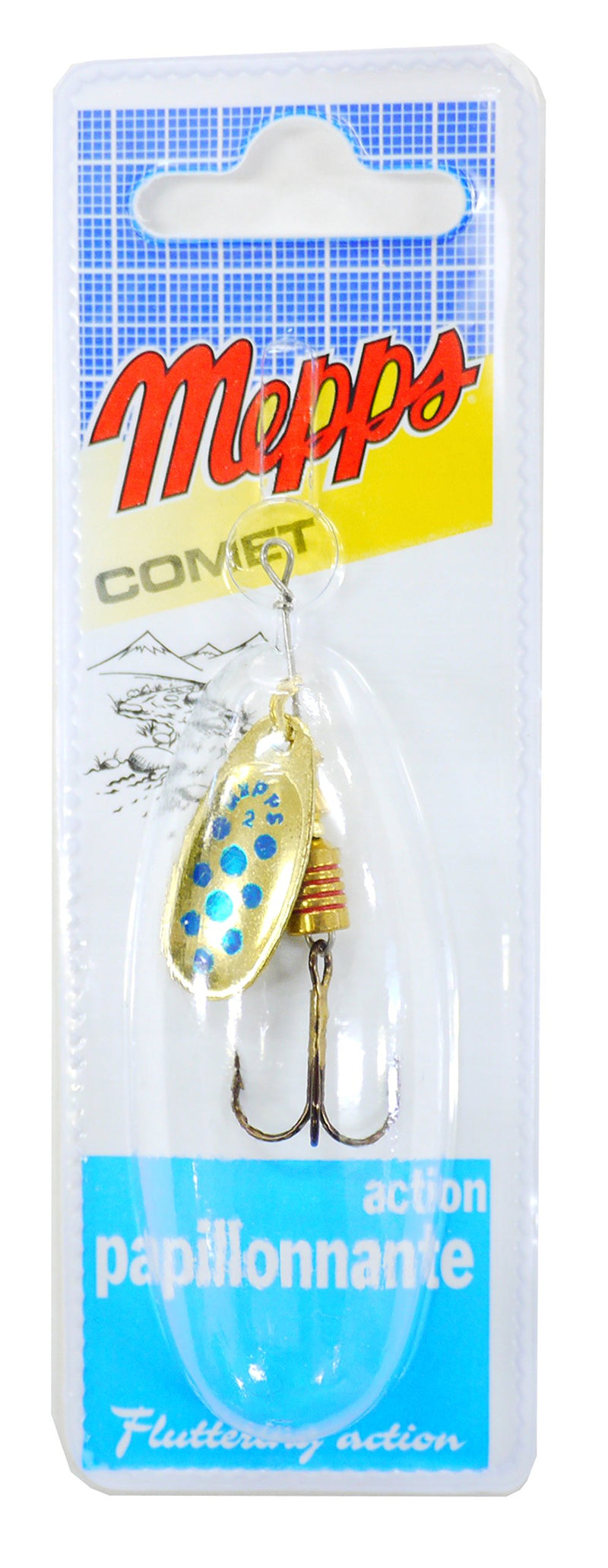 Mepps Mepps Comet Blue Dot Gold Size 2