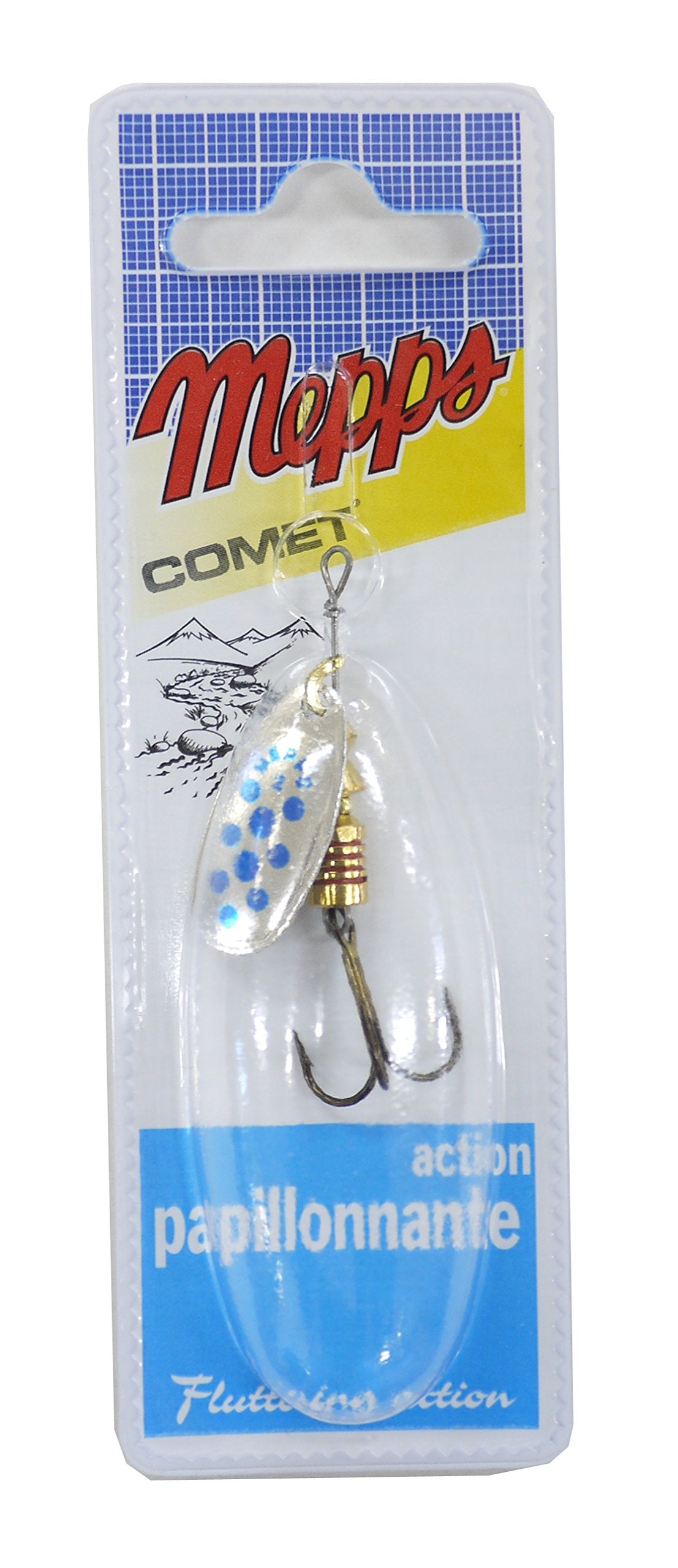 Mepps Mepps Comet Blue Dot Silver Size 2