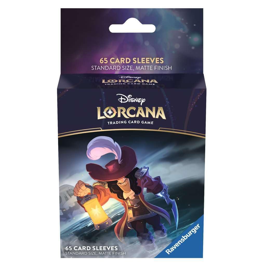 Ravensburger 11098176 Disney Lorcana TCG Trading Game for Adults and Kids Age 8 Years Up-65 Card Sleeves Captain Hook, Blue, Standard Size