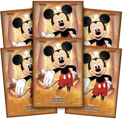 Ravensburger 11098178 Disney Lorcana TCG Trading Game for Adults and Kids Age 8 Years Up-65 Card Sleeves Mickey Mouse, Blue, Standard Size