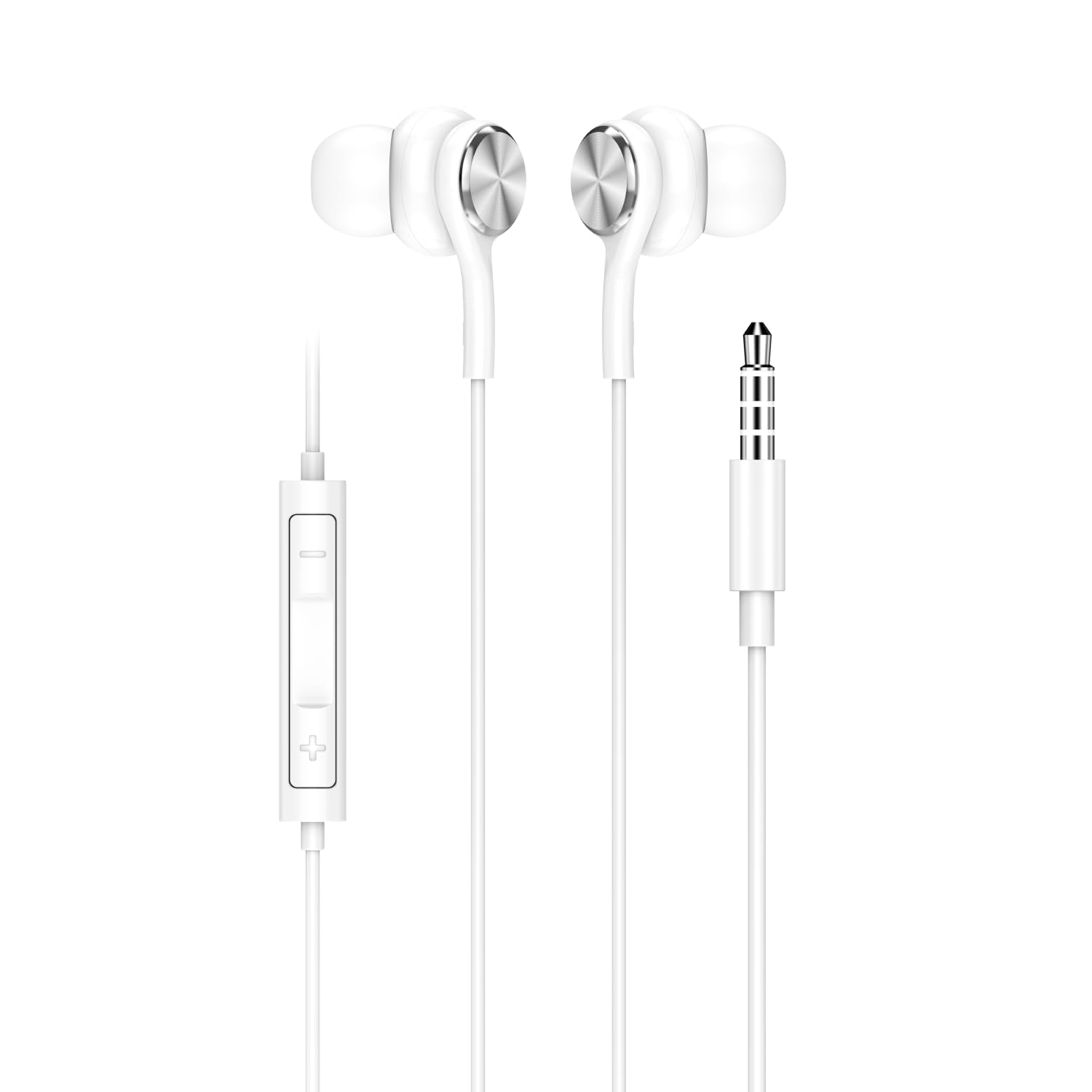 Walk Audio Wired Earphones - White (3.5mm) with mic