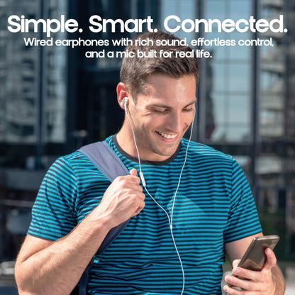 Walk Audio Wired Earphones - White (3.5mm) with mic