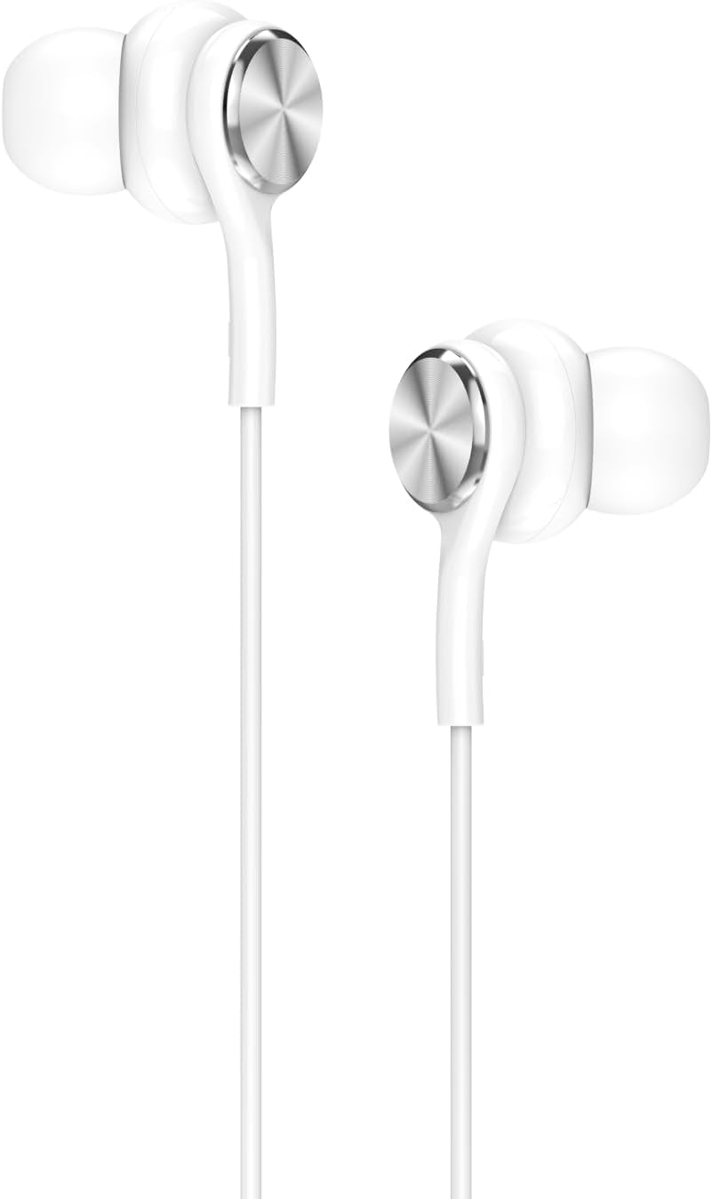 Walk Audio Wired Earphones - White (3.5mm) with mic