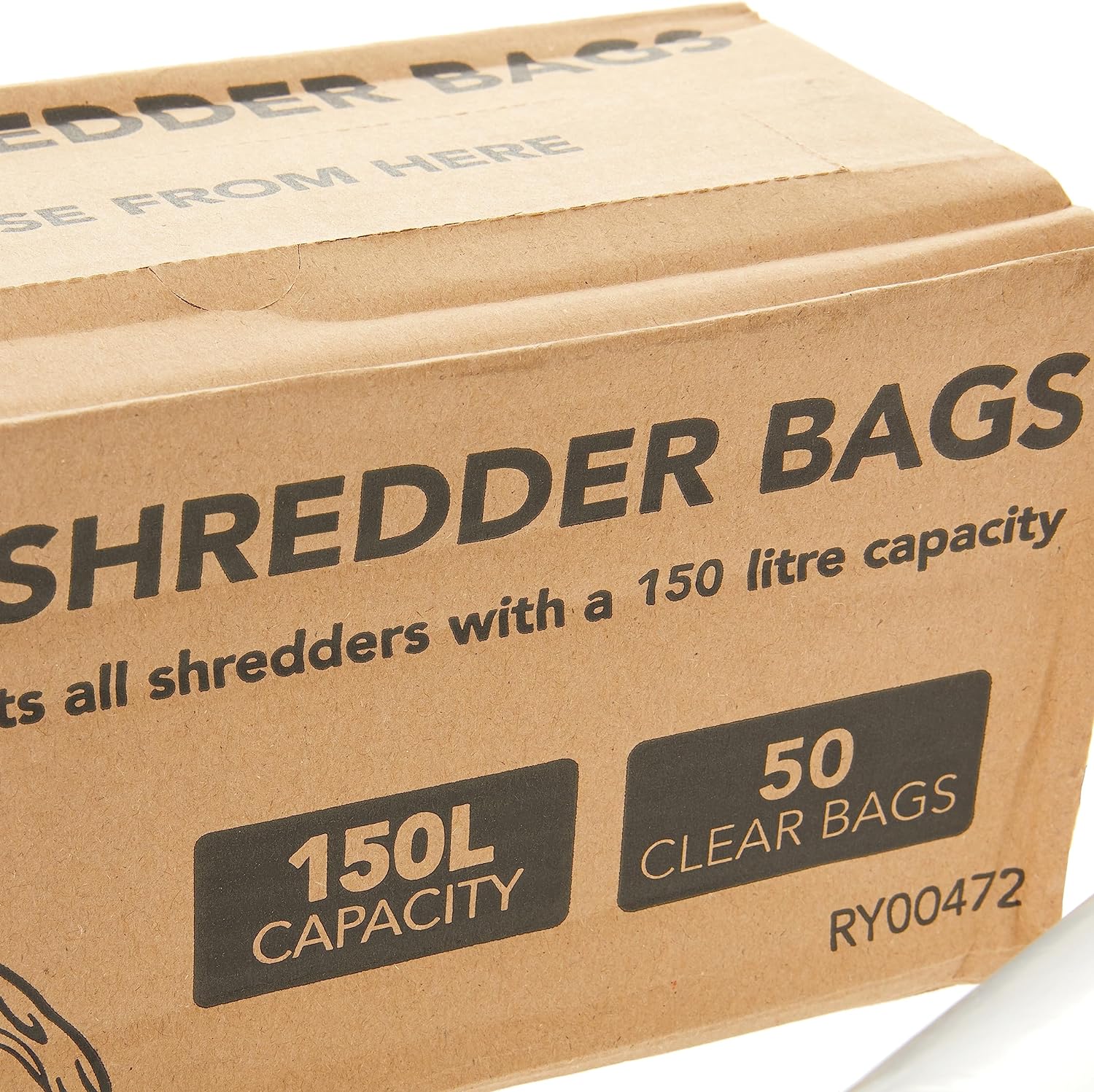 Safewrap Shredder Bags, 150L Capacity | Pack of 50 | Durable, High-Density Polythene | Handy Dispenser Box