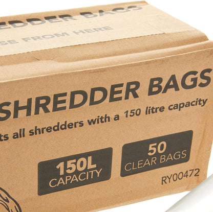 Safewrap Shredder Bags, 150L Capacity | Pack of 50 | Durable, High-Density Polythene | Handy Dispenser Box
