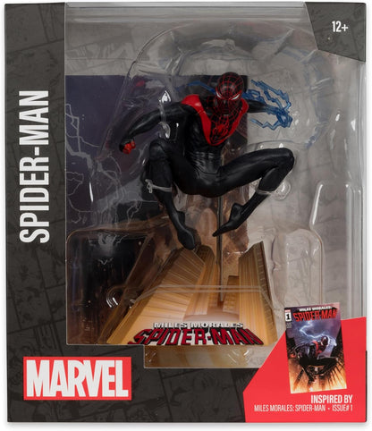 McFarlane Toys - Marvel Spider-Man Sammlerstück im Maßstab 1:10 mit Szene (Miles Morales: Spider-Man #1
