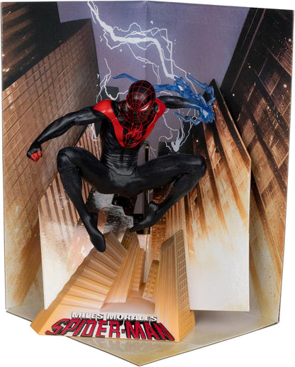 McFarlane Toys - Marvel Spider-Man Sammlerstück im Maßstab 1:10 mit Szene (Miles Morales: Spider-Man #1