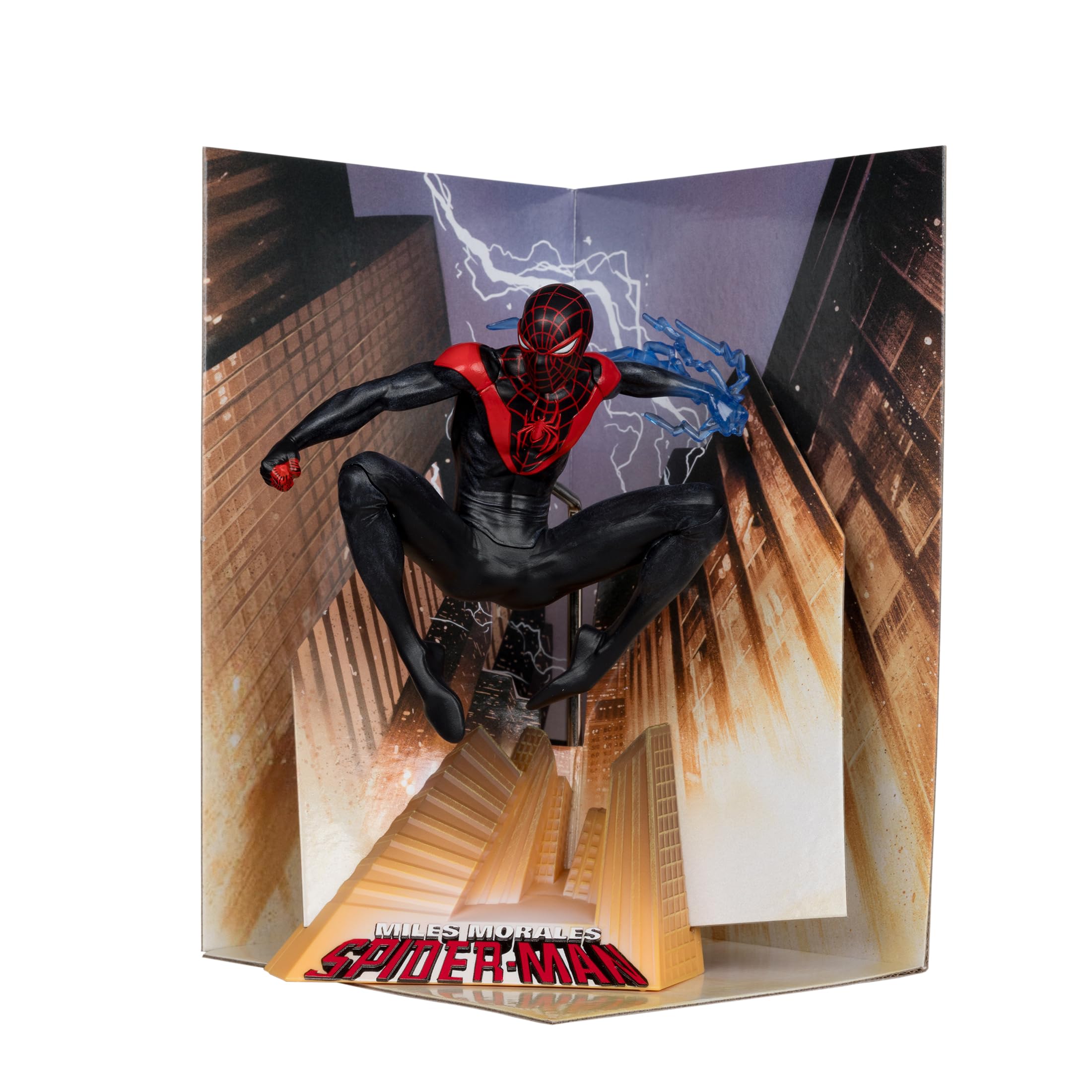McFarlane Toys - Marvel Spider-Man Sammlerstück im Maßstab 1:10 mit Szene (Miles Morales: Spider-Man #1