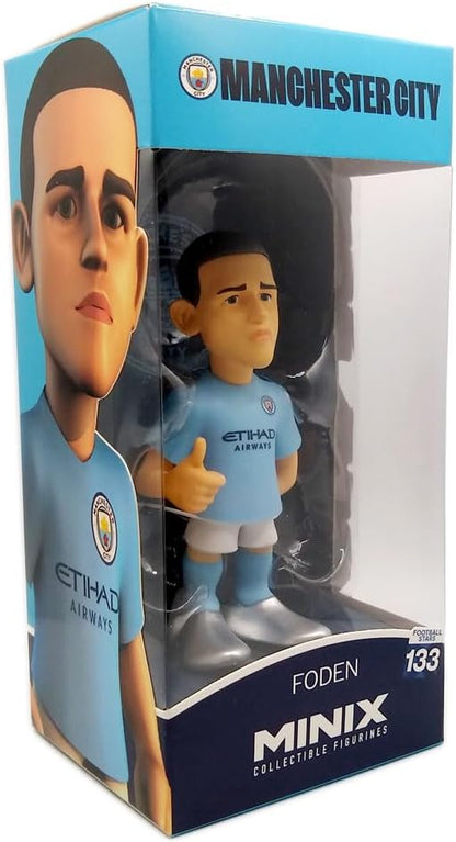 MINIX Bandai Manchester City Phil Foden Model | Collectable Phil Foden Figure | Bandai Football Toys Range | Collect Your Favourite Football Figures And Teams
