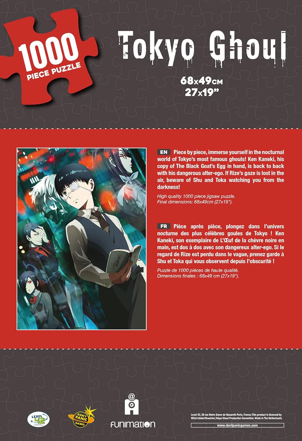 Tokyo Ghoul puzzle 1000 pièces