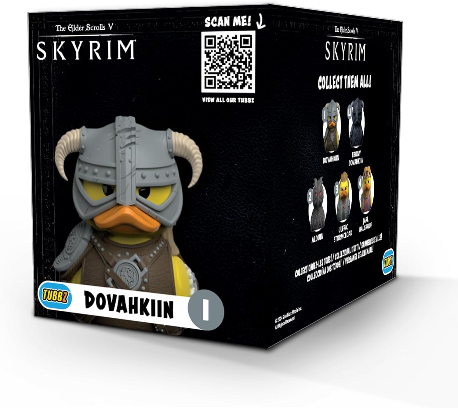 TUBBZ Boxed Edition Dovahkiin Collectible Vinyl Rubber Duck Figure - Official Skyrim Merchandise - Fantasy Video Games