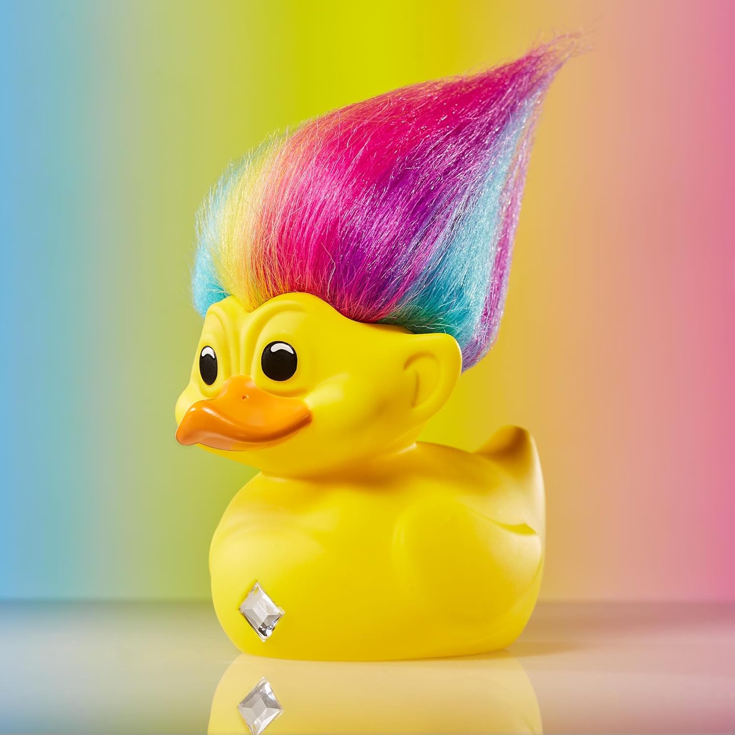 TUBBZ NS5071 Rainbow Rubber Duck, Regenbogen Troll (Boxed)
