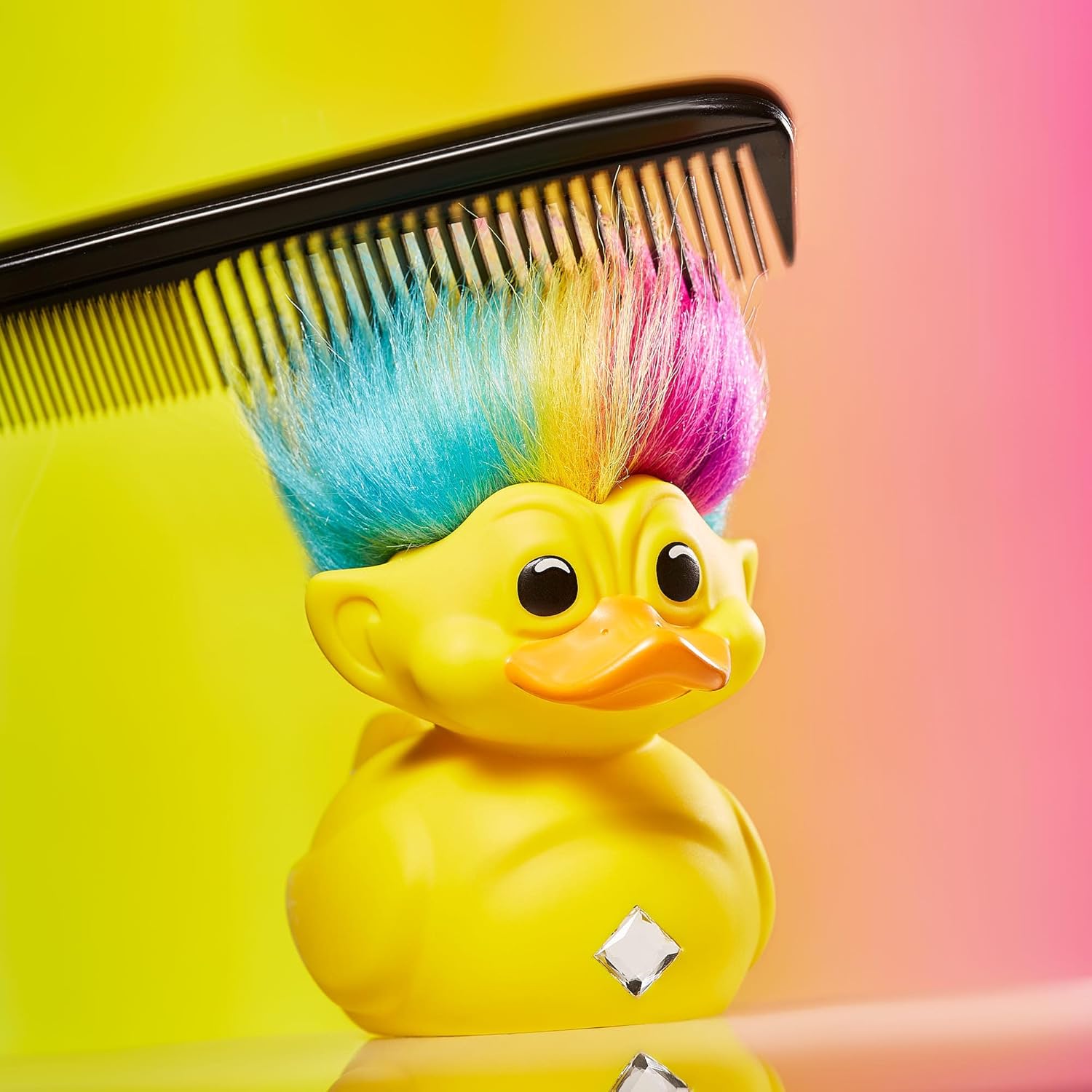 TUBBZ NS5071 Rainbow Rubber Duck, Regenbogen Troll (Boxed)