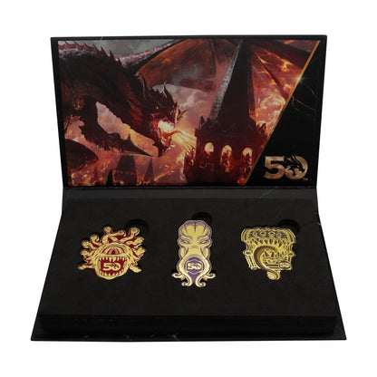 Dungeons & Dragons Ansteck-Pins 3er-Set 50th Anniv
