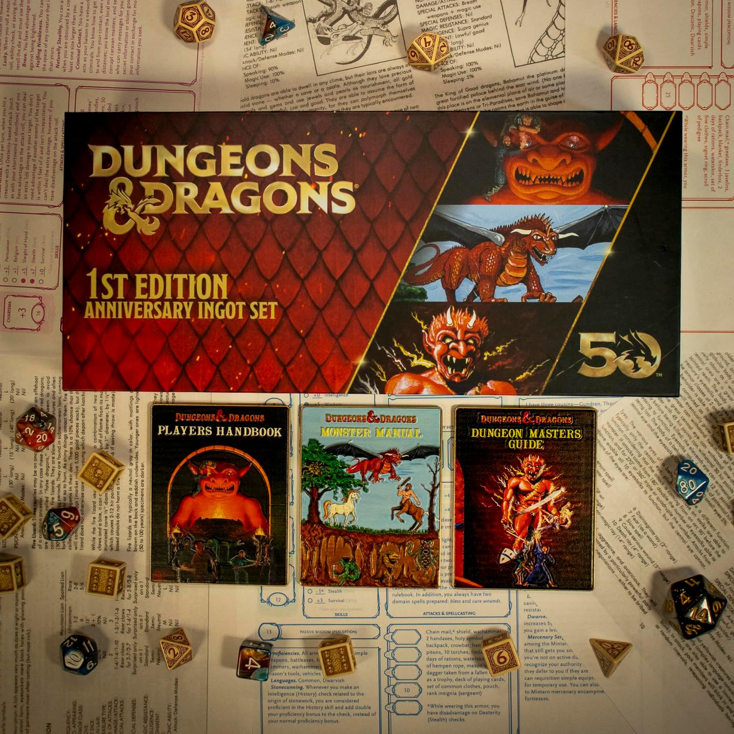 Dungeons & Dragons 50Th Anniversary 1St Edition Book Cover Ingot Set