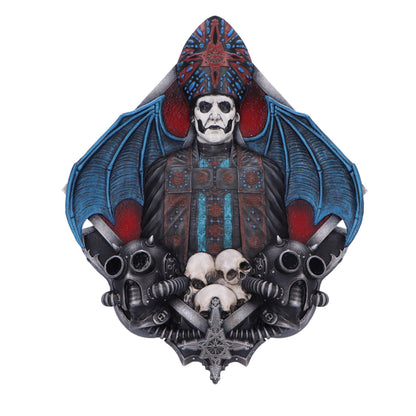 Nemesis Now Ghost Papa Emeritus IV Wall Plaque 29.5cm, Resin, Official Ghost Merchandise, Papa Emeritus Wall Hanging Sculpture, Ghost Band Home Décor, Cast in the Finest Resin, Expertly Hand-Painted