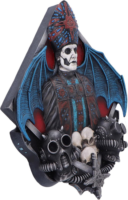 Nemesis Now Ghost Papa Emeritus IV Wall Plaque 29.5cm, Resin, Official Ghost Merchandise, Papa Emeritus Wall Hanging Sculpture, Ghost Band Home Décor, Cast in the Finest Resin, Expertly Hand-Painted