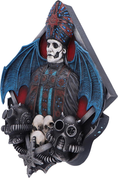 Nemesis Now Ghost Papa Emeritus IV Wall Plaque 29.5cm, Resin, Official Ghost Merchandise, Papa Emeritus Wall Hanging Sculpture, Ghost Band Home Décor, Cast in the Finest Resin, Expertly Hand-Painted