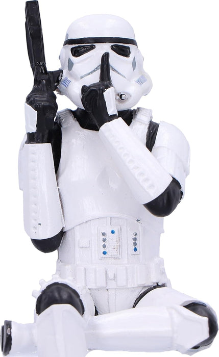 Nemesis Now Three Wise Sitting Stormtrooper Figurines 11cm, Resin, White, Official Original Stormtrooper, Three Wise Shelf Sitters, Sci-Fi Movie Collectible, Cast in The Finest Resin, Handbemalt