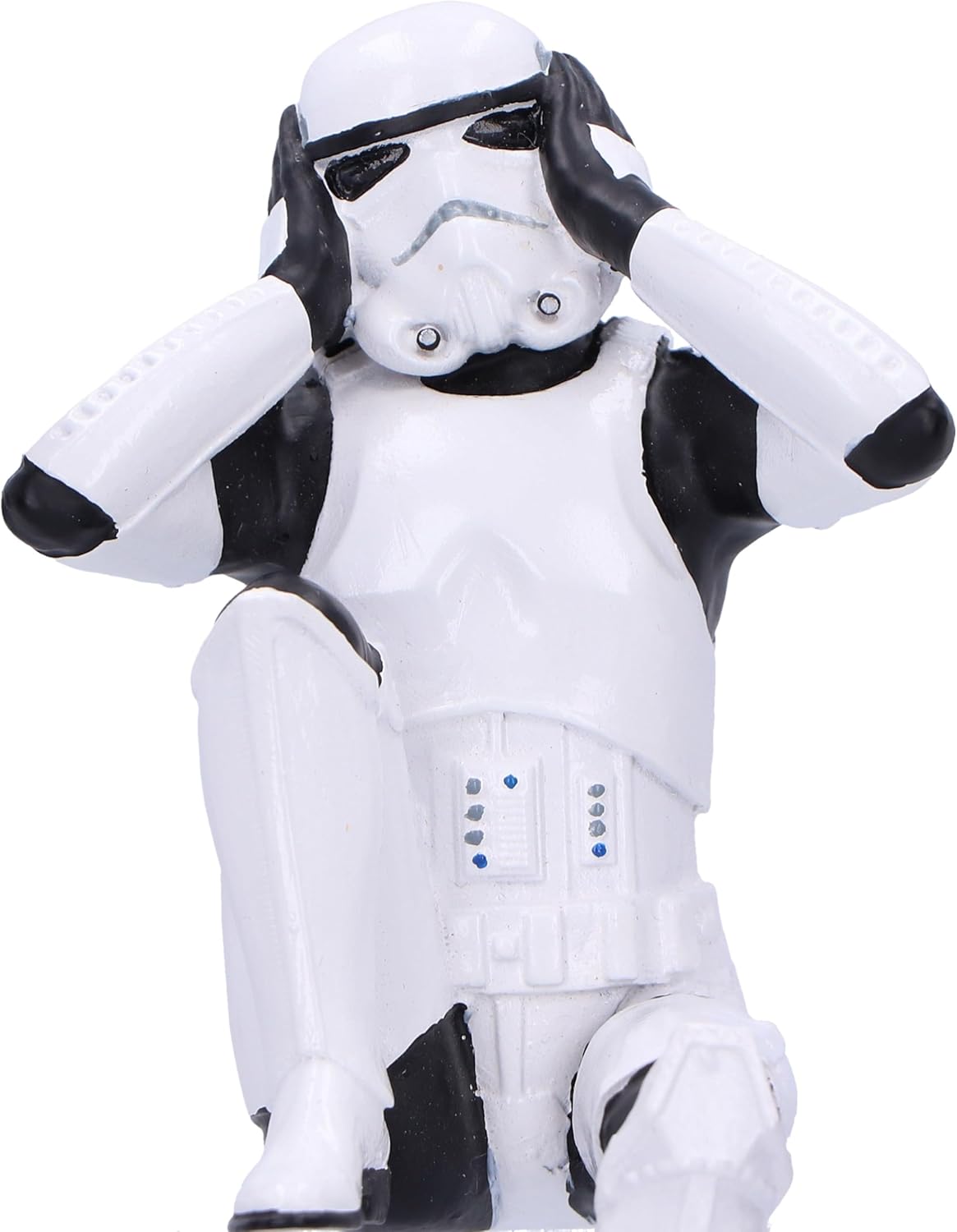 Nemesis Now Three Wise Sitting Stormtrooper Figurines 11cm, Resin, White, Official Original Stormtrooper, Three Wise Shelf Sitters, Sci-Fi Movie Collectible, Cast in The Finest Resin, Handbemalt