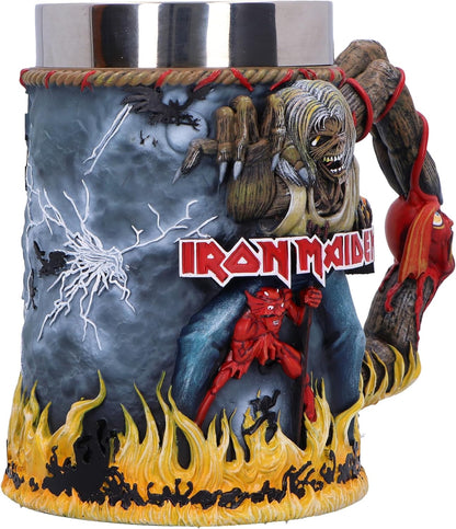 Nemesis Now Iron Maiden The Number of The Beast Bierkrug, Harz, offizieller Iron Maiden Bierkrug, herausnehmbarer Edelstahleinsatz, aus feinstem Harz gegossen, fachmännisch handbemalt